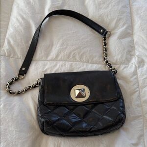 Kate Spade Black Quilted Shoulder Bag with Chain Strap